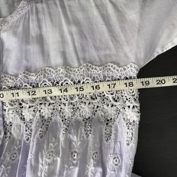 Love Shack Fancy Dress Womens Beth Midi Tie Dye Lace Vacation Resort Boho - Picture 10 of 14